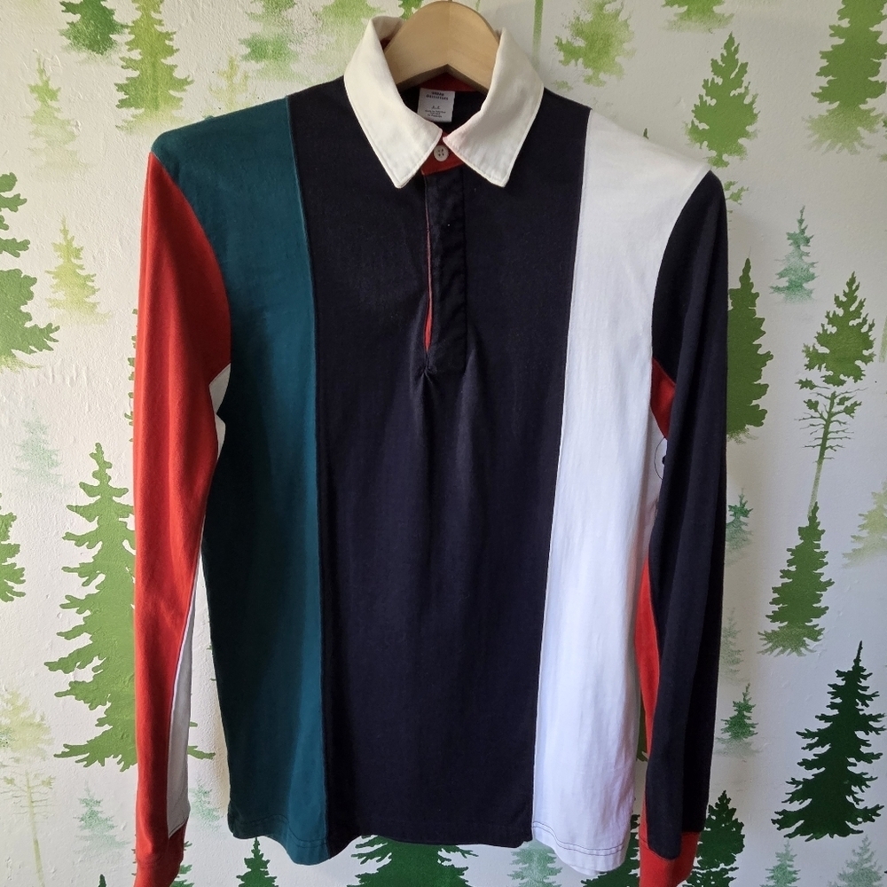 Urban Outfitters Multicolor Rugby Polo Shirt